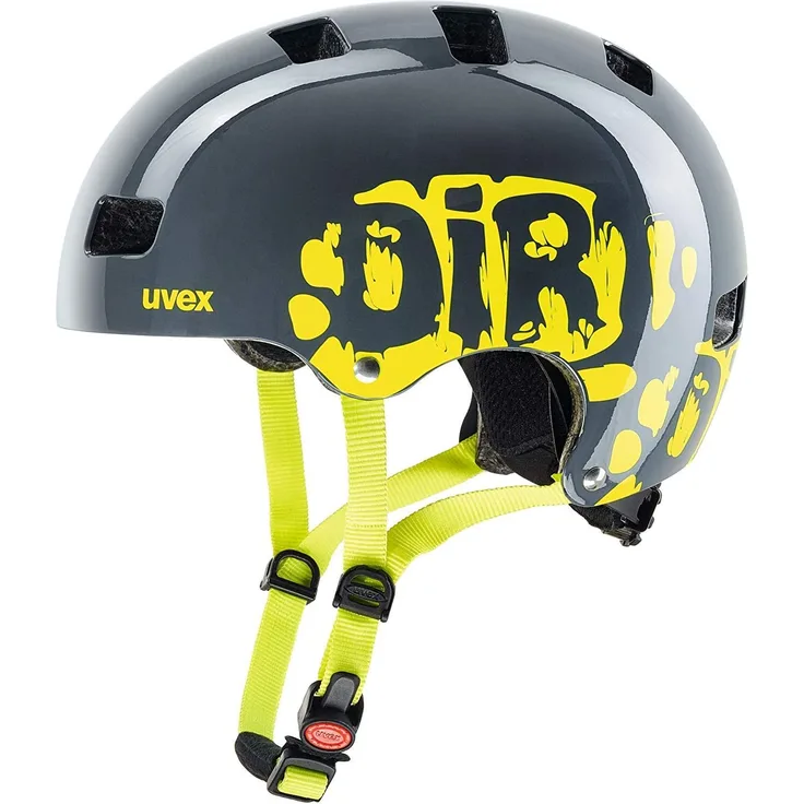 Uvex Kid 3 CC Kinder FahrradHelm, grey/lime, 55-58 cm