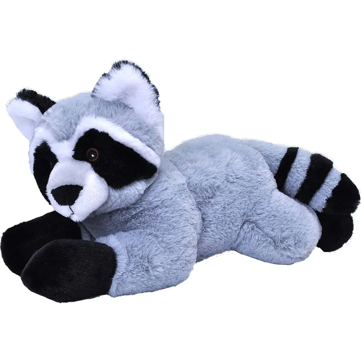 Kuscheliger Waschbär Ecokins junior 30 cm Plüsch grau