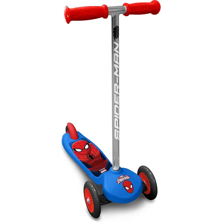 Disney Jungen SM250045 Tretroller Steering 3 RÄDER, BLAU - ROT