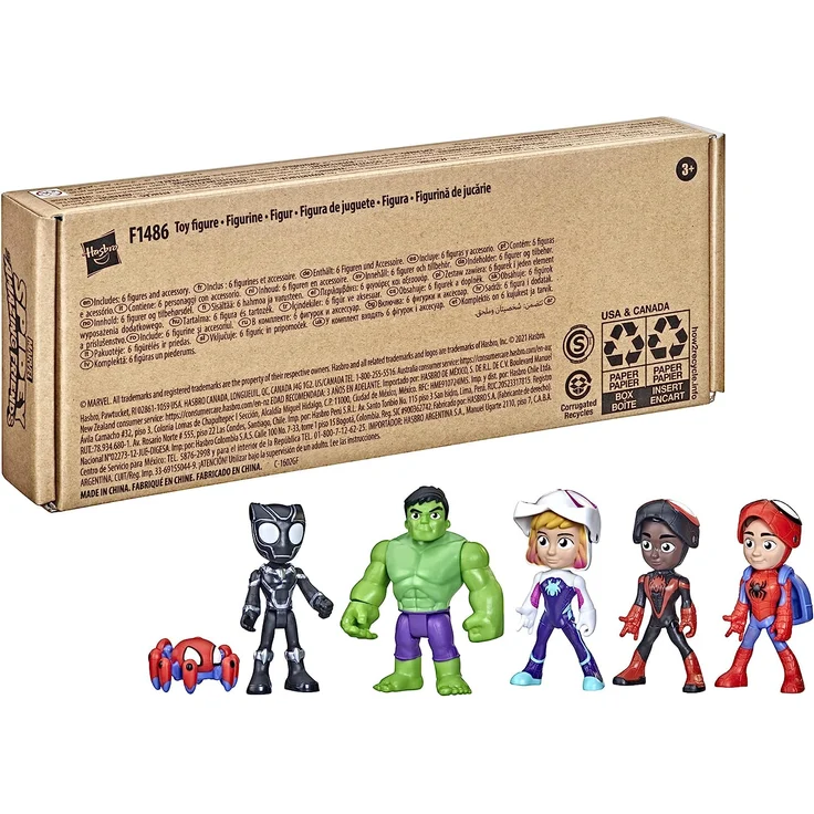 Hasbro Spidey and His Amazing Friends Maskierte Helden Multipack, 10 cm große Action-Figuren, für Kinder ab 3 Jahren F1486 – Bild 2