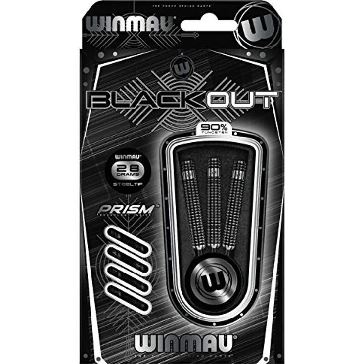 WINMAU Blackout 22g Profi Wolfram Steeltip Dartpfeile Set mit Flights und Schäfte - Preisvergleich – Bild 3