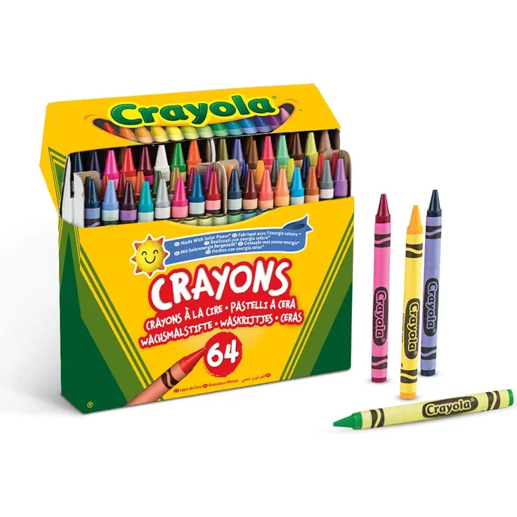 Crayola-64 Wachsmalstifte für Schule und Freizeit, mehrfarbig, 52-6448