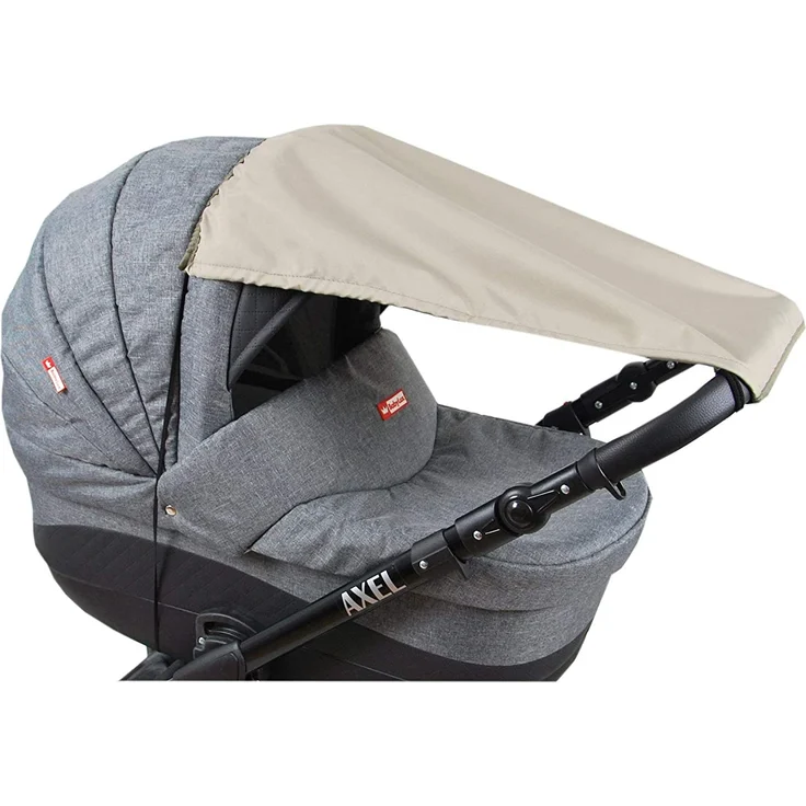 BABYLUX Sonnenschutz SONNENSEGEL für Kinderwagen UNI Buggy UV Schutz Khaki – Bild 2