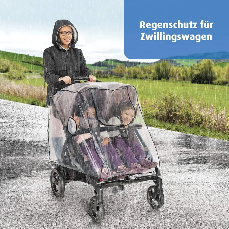 Regenschutz für Zwillingswagen. reer – Bild 2