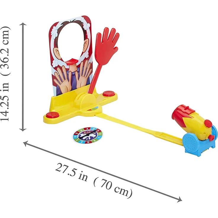 Hasbro Pie Face Kanone, lustiges Partyspiel, sahnestarkes Familienspiel, Gemeinschaftsspiel für den Kindergeburtstag, wer bekommt die Sahne ins Gesicht? 2 oder mehr Spieler, ab 5 Jahren – Bild 8