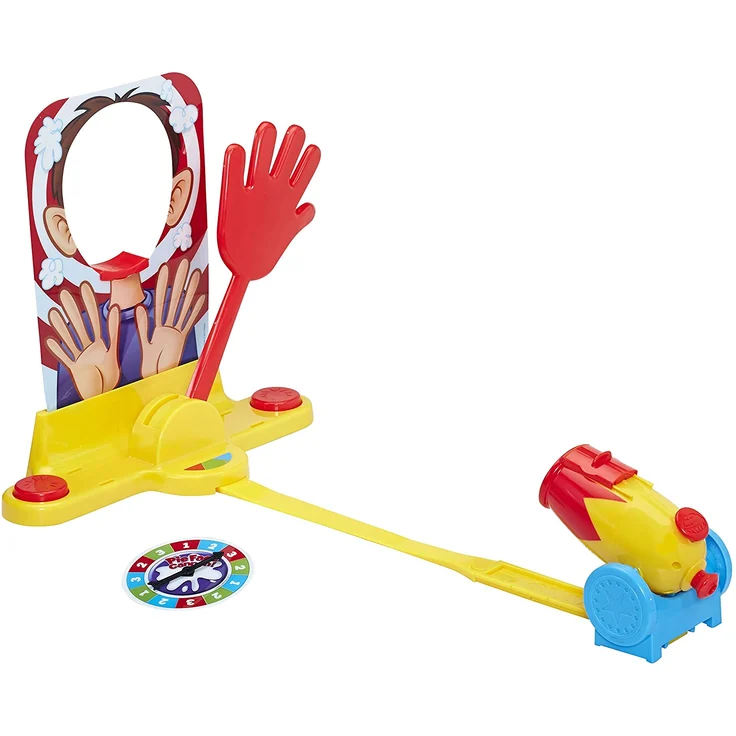 Hasbro Pie Face Kanone, lustiges Partyspiel, sahnestarkes Familienspiel, Gemeinschaftsspiel für den Kindergeburtstag, wer bekommt die Sahne ins Gesicht? 2 oder mehr Spieler, ab 5 Jahren – Bild 2