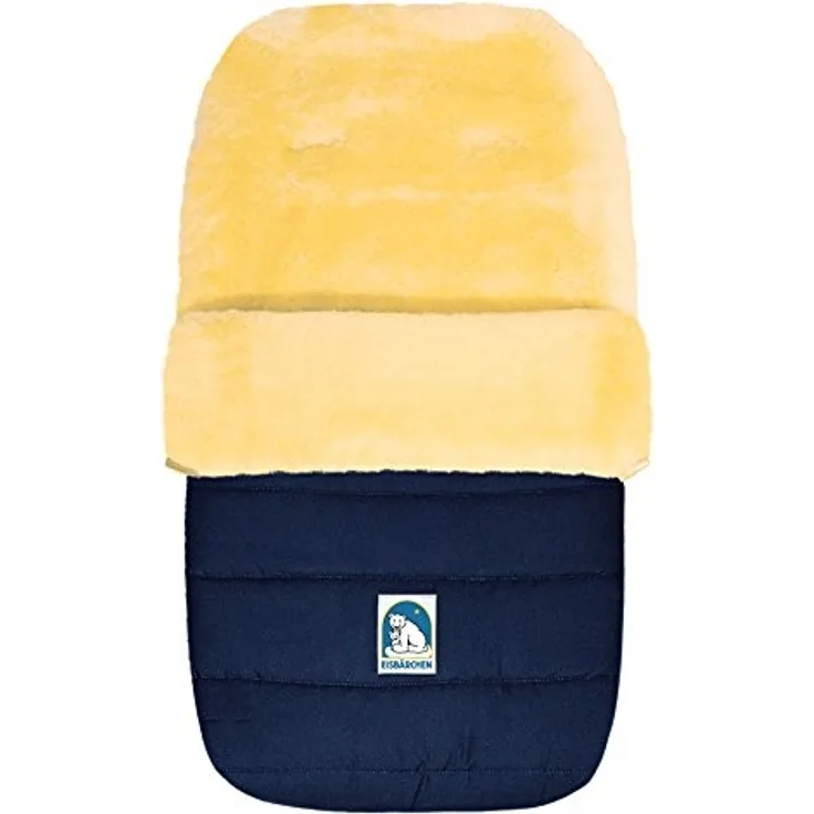 Eisbärchen 968 MA Großer Lammfellfußsack in marine/blau, universell einsetzbar