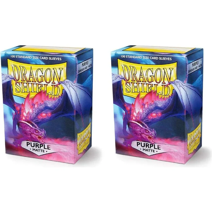 Dragon Shield Matte, Lila / Purple Kartenfolien Kartenhüllen Sleeves - für Sammelkarten wie Pokemon Magic - Standardgröße
