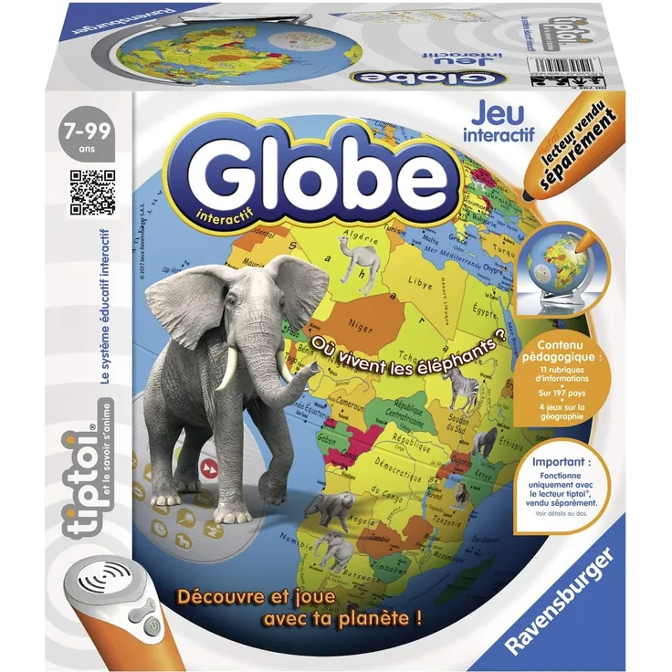 Interaktiver Globus von Ravensburger 00793, Tiptoi – Player Nicht enthalten (Französiche Version)