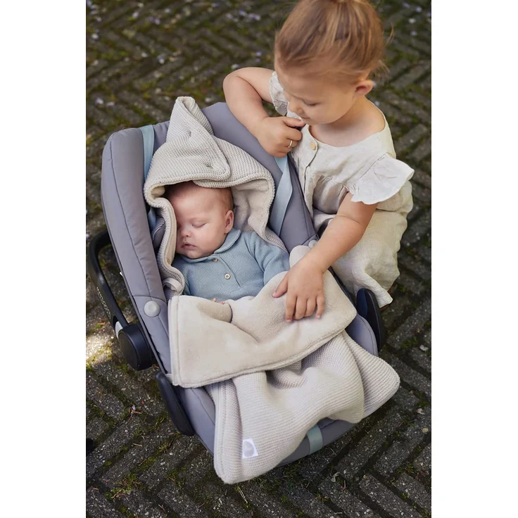 Jollein Basic Knit Fußsack Nougat Beige – Bild 6
