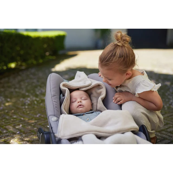Jollein Basic Knit Fußsack Nougat Beige – Bild 7