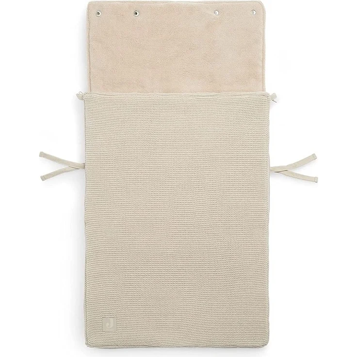 Jollein Basic Knit Fußsack Nougat Beige – Bild 2