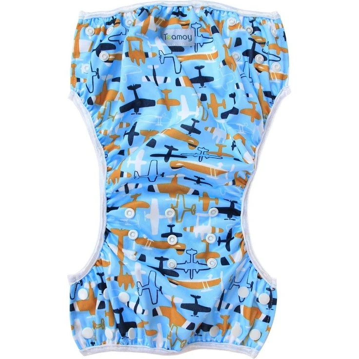 Teamoy 2-teilig Baby Schwimmhose Badewindelhose Badehose (Aircraft+ Fat Smile) – Bild 2