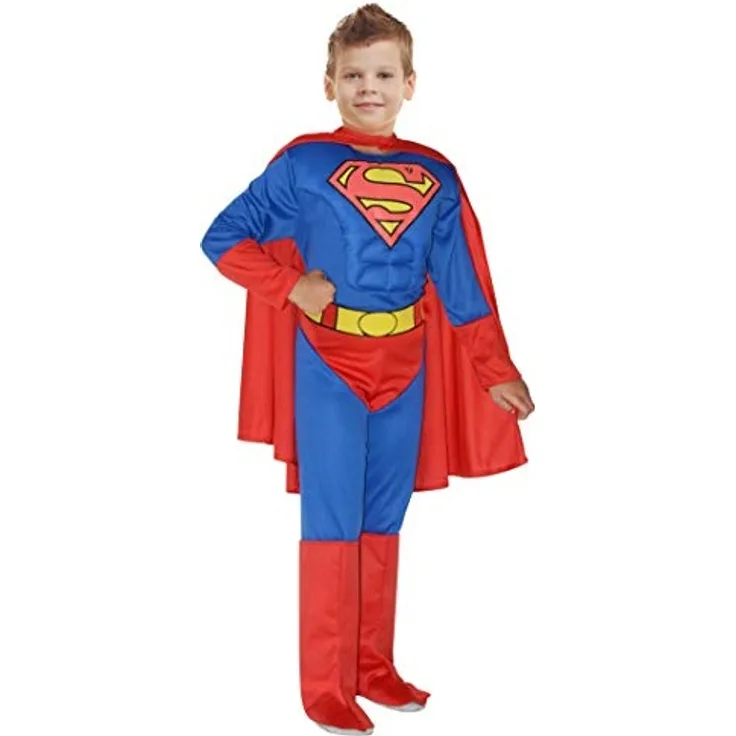 DC Comics kostüm Superman Jungen blau/rot Größe 98-104