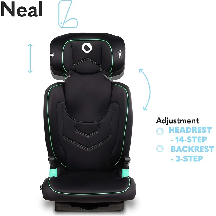 LIONELO Neal Kindersitz 15-36kg, Isofix, Seitenprotektoren, Kennzeichnung i-Size, 3-fach verstellbare Rückenlehne, Höhenverstellbare Kopfstütze, Belüftungssystem – Bild 6