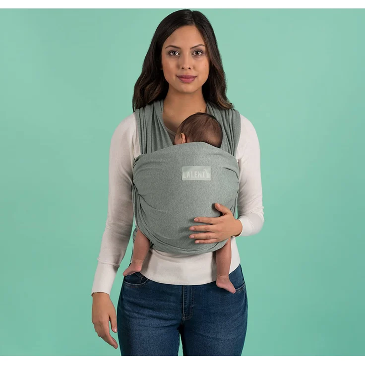 Laleni Tragetuch Baby Neugeborene aus 100% Bio-Baumwolle - Babytragetuch bis 15 kg mit ergonomischer Passform, Einfach Anzuziehen für Mütter und Väter, Waschmaschinengeeignet - Grün – Bild 4