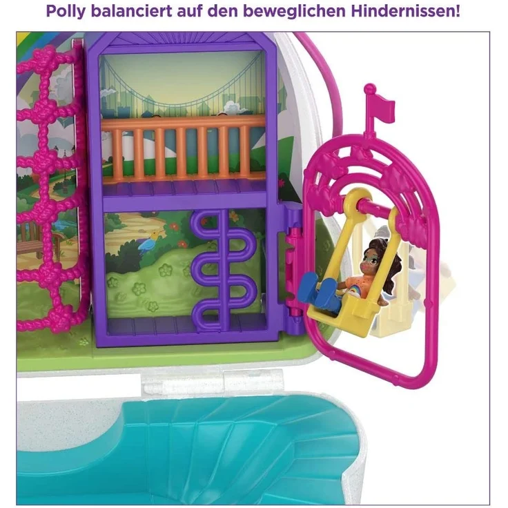 Polly Pocket GKJ65 - Regenbogen Tasche, tragbare Schatulle mit Zubehörteilen, Spielzeug ab 4 Jahren – Bild 3