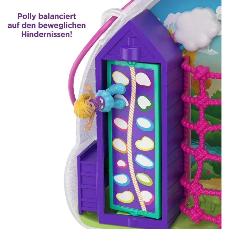 Polly Pocket GKJ65 - Regenbogen Tasche, tragbare Schatulle mit Zubehörteilen, Spielzeug ab 4 Jahren – Bild 2