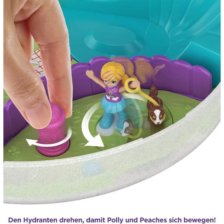 Polly Pocket GKJ65 - Regenbogen Tasche, tragbare Schatulle mit Zubehörteilen, Spielzeug ab 4 Jahren – Bild 5