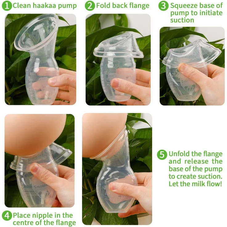 Haakaa Manuelle Milchpumpe, transparent, 100 ml - Preisvergleich – Bild 4