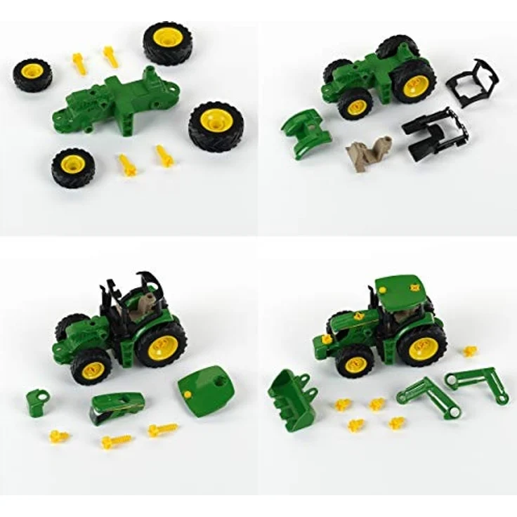 Theo Klein 3903 John Deere Traktor I Mit Frontlader und Gegengewicht I Demontierbare Einzelteile I Maße: 24,5 cm x 9,5 cm x 12 cm I Spielzeug für Kinder ab 3 Jahren – Bild 5