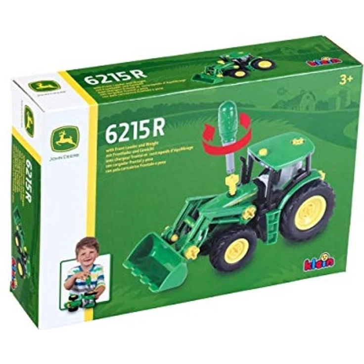 Theo Klein 3903 John Deere Traktor I Mit Frontlader und Gegengewicht I Demontierbare Einzelteile I Maße: 24,5 cm x 9,5 cm x 12 cm I Spielzeug für Kinder ab 3 Jahren – Bild 6