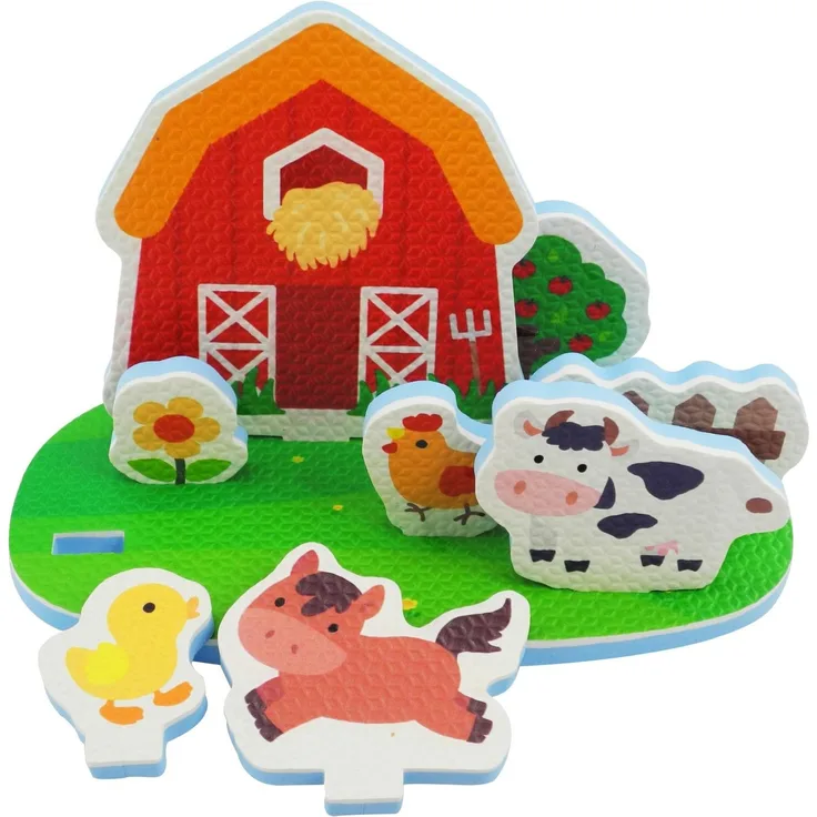 Bieco 19009512 - Badewannen Spielset Bauernhof, 9 teilig