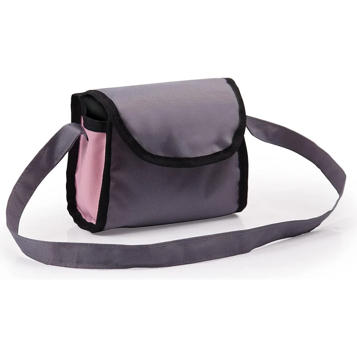 Bayer Design 63608AB, Puppenzubehör, Puppenhochstuhl, Puppentrage, Puppenwiege, mit Tasche, rosa/grau – Bild 4