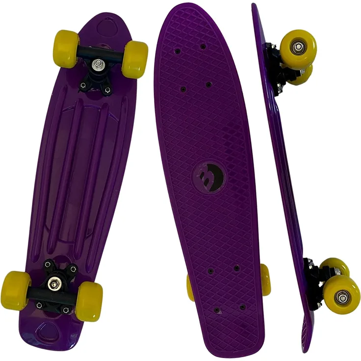 Best Sporting Retro Skateboard für Kinder, ABEC 5 Kugellager, Vintage-Look purple