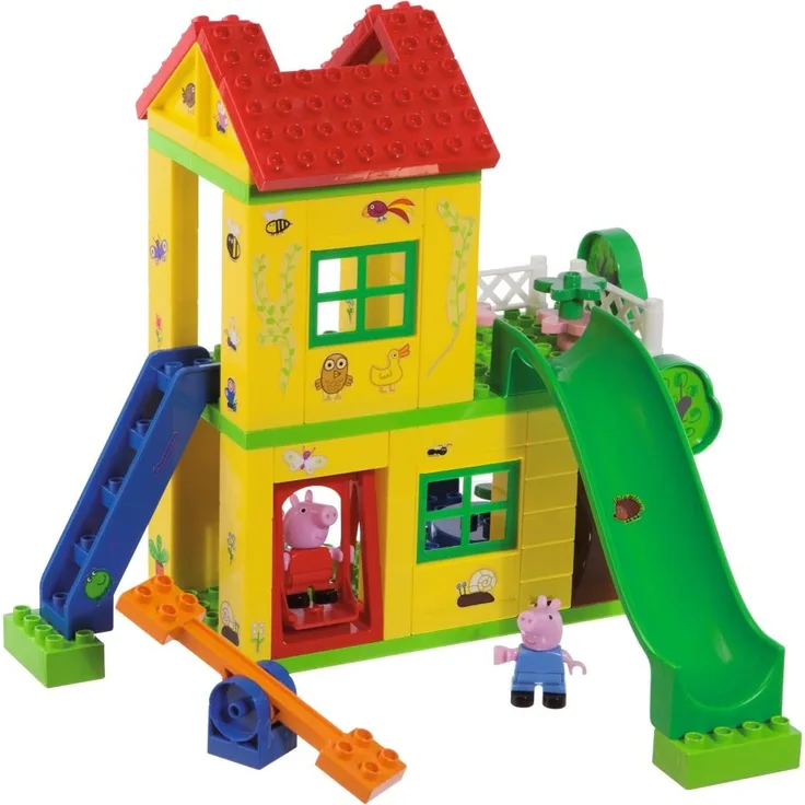 BIG-Bloxx Peppa Pig Play House - Baumhaus, Construction Set, BIG-Bloxx Set bestehend aus Peppa, Schorsch und Haus, 75 Teile, Multicolour, für Kinder ab 18 Monaten