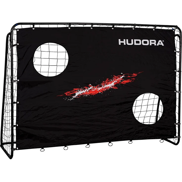HUDORA Fußballtor Trainer mit Torwand | Kicker-Jubiläums & Standard Edition | Garten Fußball-Tor (213 x 152 x 76 cm) mit leichter Click-Montage – Bild 1