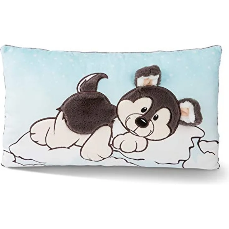 NICI 45740 Kuschel-Kissen Hund Husky Swante 43 x 25 cm – Das süße Plüschkissen mit Hunde-Motiv für Jungen, Mädchen, Babys und Kuscheltierliebhaber – ideal für Zuhause, Kindergarten oder unterwegs