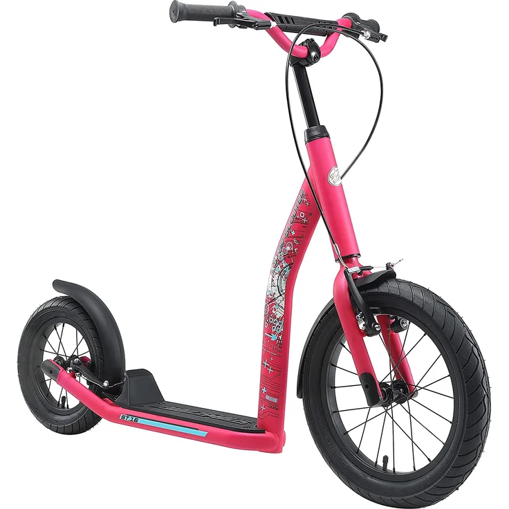 BIKESTAR Tretroller Kinderroller ab 8 Jahre | 16 Zoll New Gen Sport | Pink – Bild 1