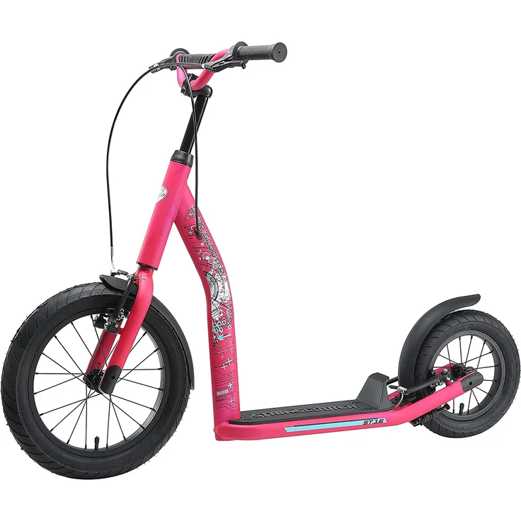 BIKESTAR Tretroller Kinderroller ab 8 Jahre | 16 Zoll New Gen Sport | Pink – Bild 6