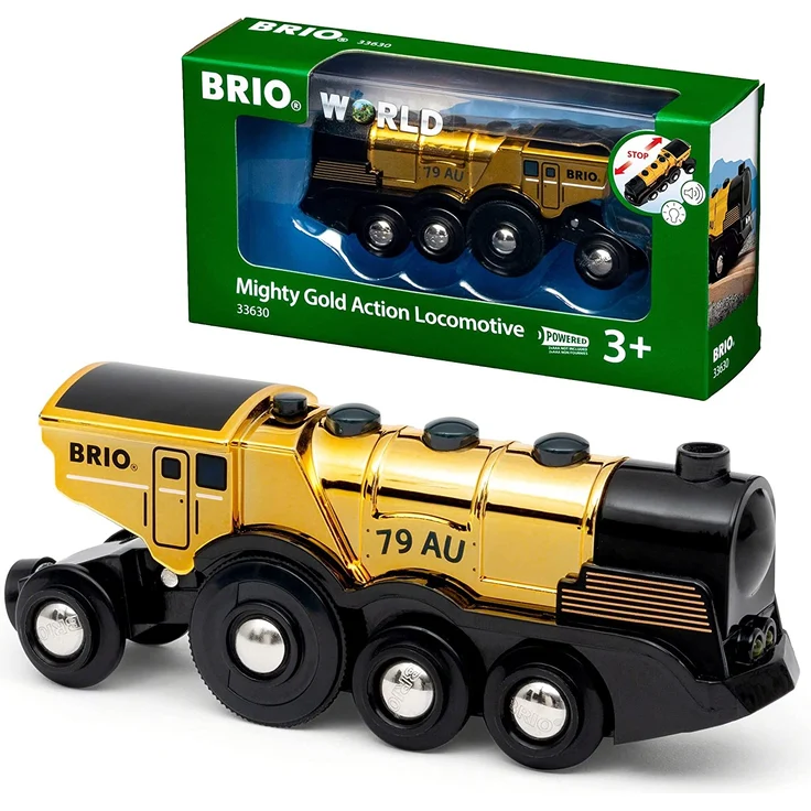 BRIO Goldene Batterielok mit – Bild 1