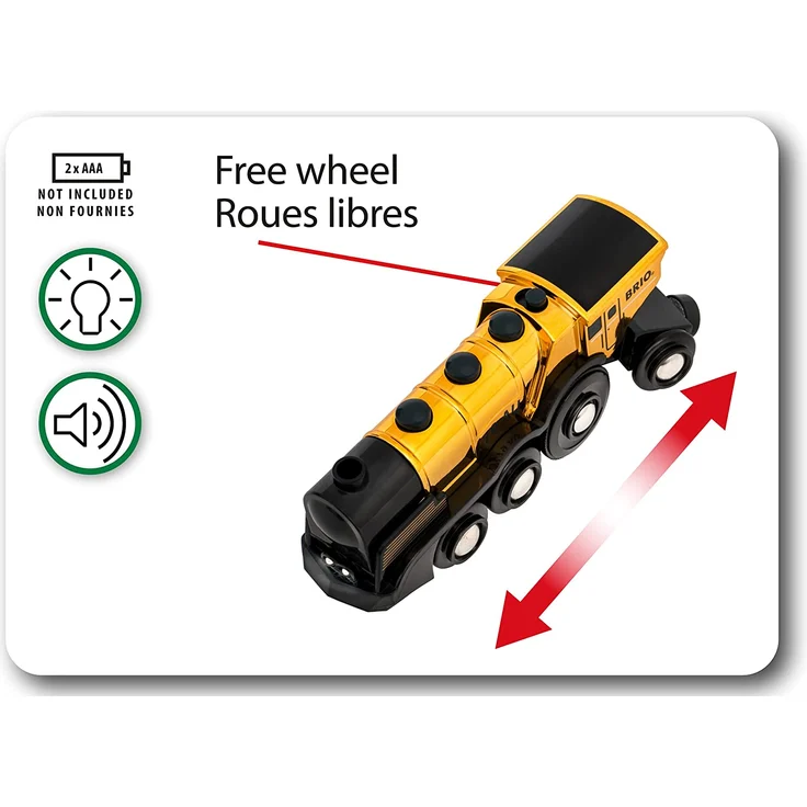 BRIO Goldene Batterielok mit – Bild 4