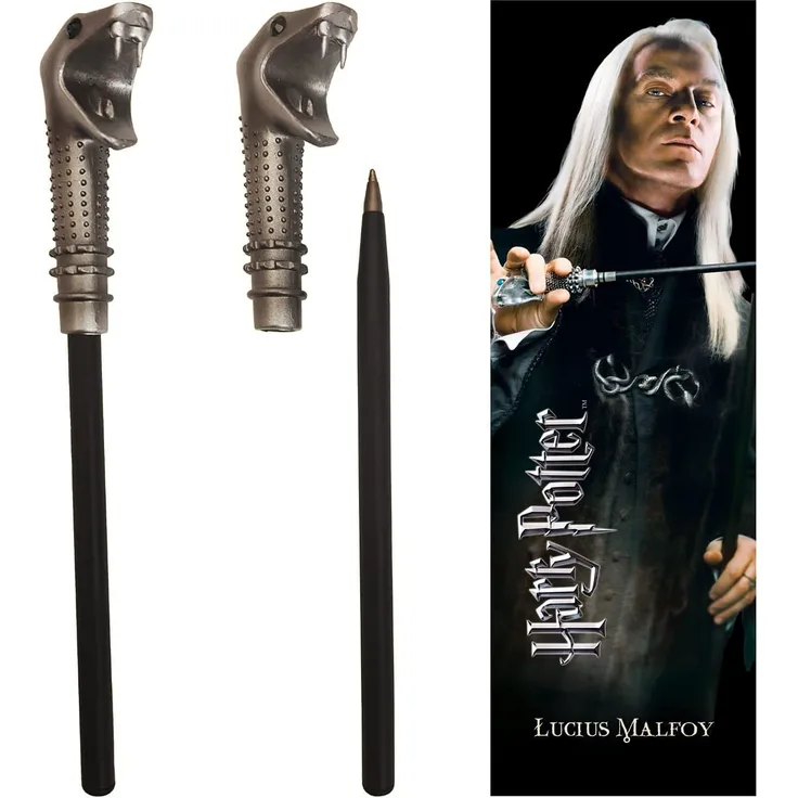 Harry Potter Kugelschreiber: Lucius Malfoy Zauberstab mit Lesezeichen