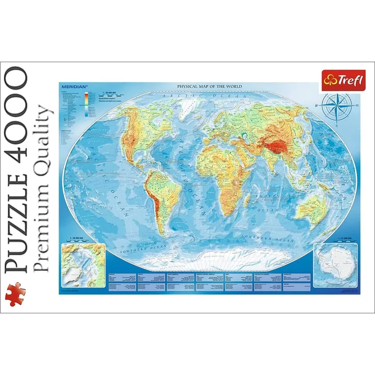 Trefl Puzzle 4000 pcs. Great Physical Map of the World 45007