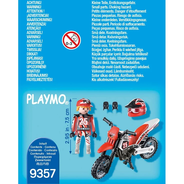 Playmobil 9357 - Motocross-Fahrer Spiel – Bild 3