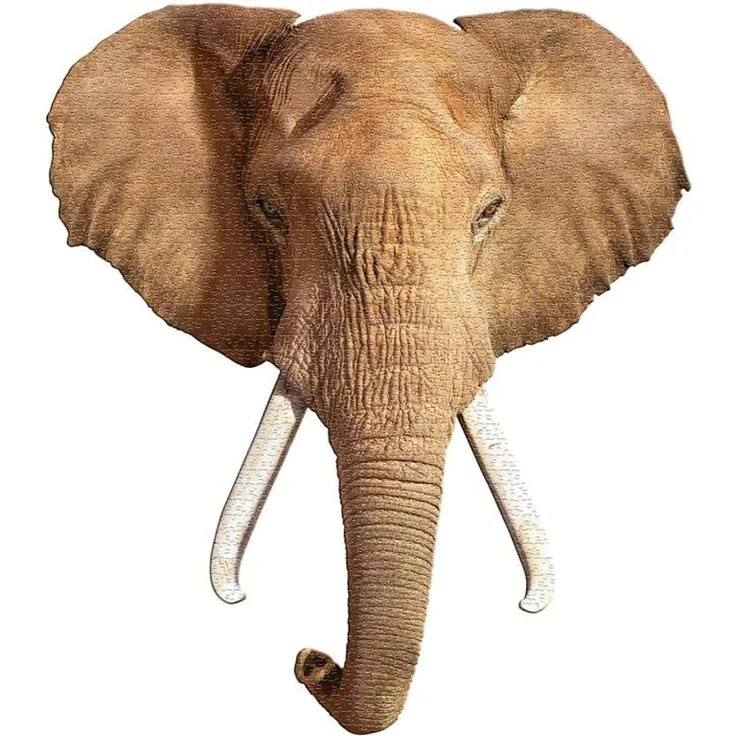 Carletto Deutschland GmbH 883007 Shape Puzzle Elefant, Konturpuzzle 700 Teile, für Kinder und Erwachsene, Mehrfarbig