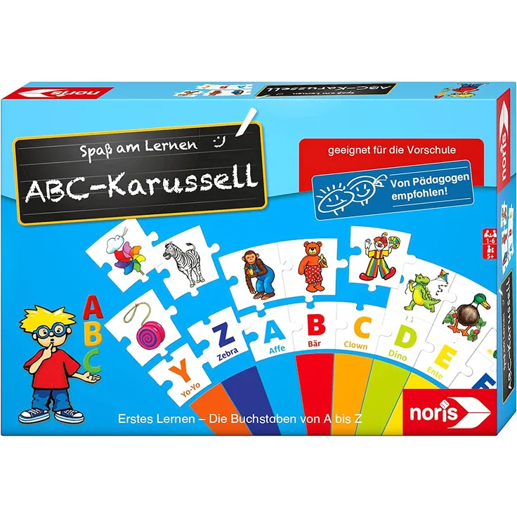 Noris 606076151 - ABC Karusell, Puzzles, Kinderspiel