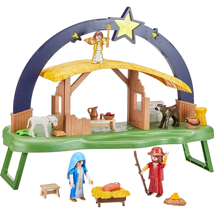PLAYMOBIL Christmas 9494 Lichterbogen "Weihnachtsgkrippe" mit ausklappbaren Standfüßen, Ab 4 Jahren – Bild 3