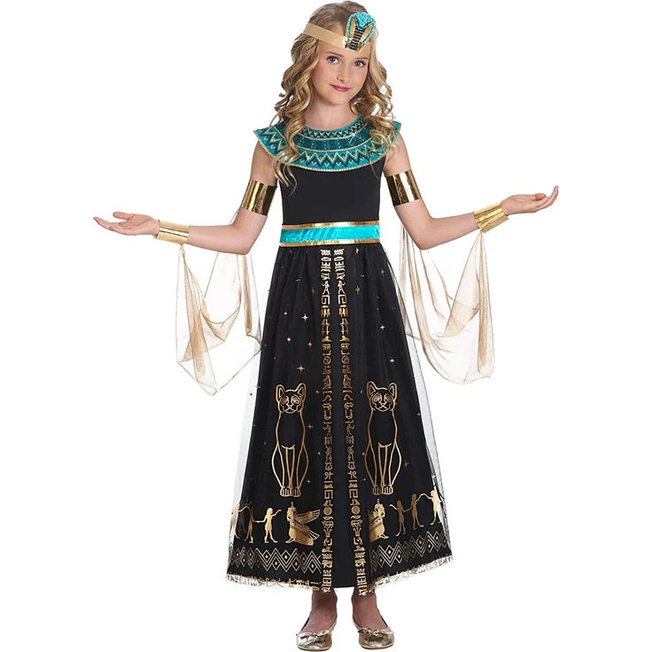 Amscan dress up Kostüm Dazzling CleoMädchen schwarz mt 4 - 6 Jahre – Bild 1
