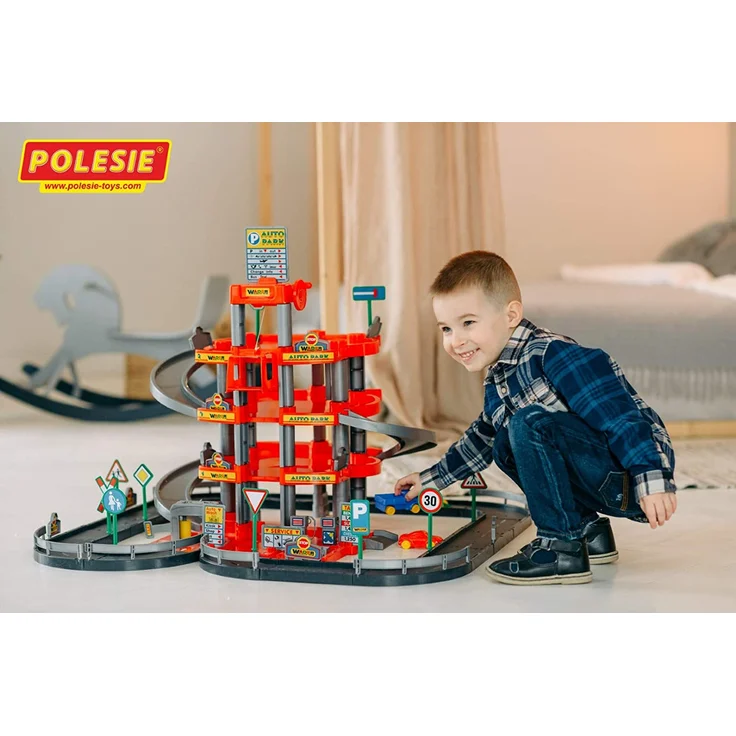 Polesie 4-level car park with a road and cars red – Bild 3