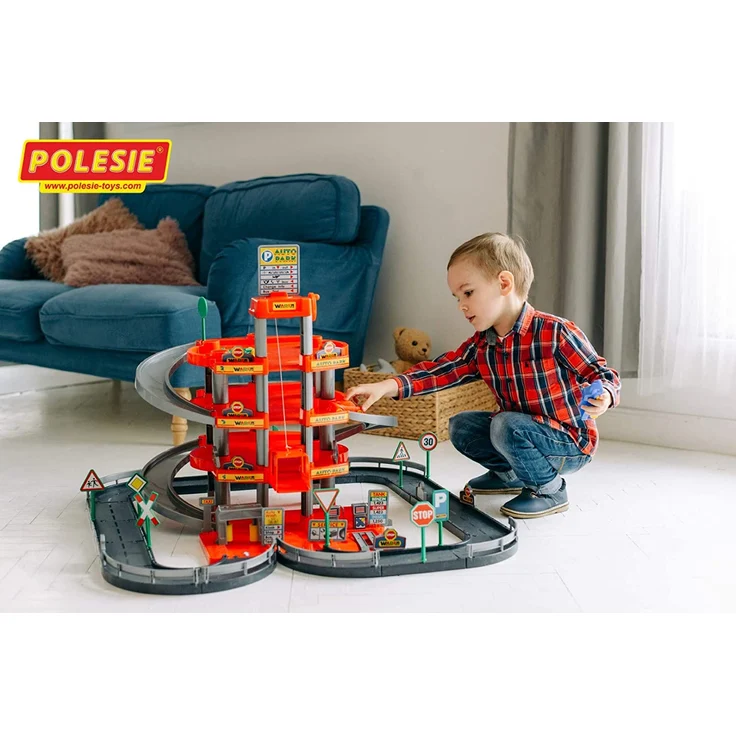Polesie 4-level car park with a road and cars red – Bild 6