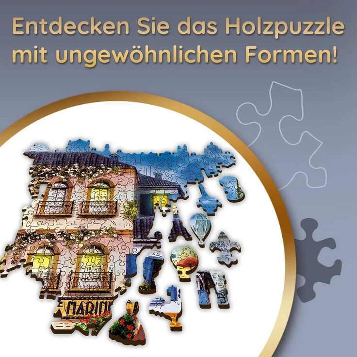 Holz Puzzle (1000 Teile) - Französische Allee – Bild 4