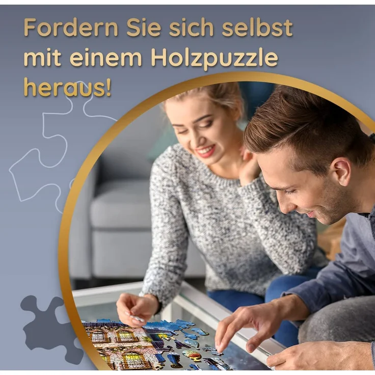 Holz Puzzle (1000 Teile) - Französische Allee – Bild 7