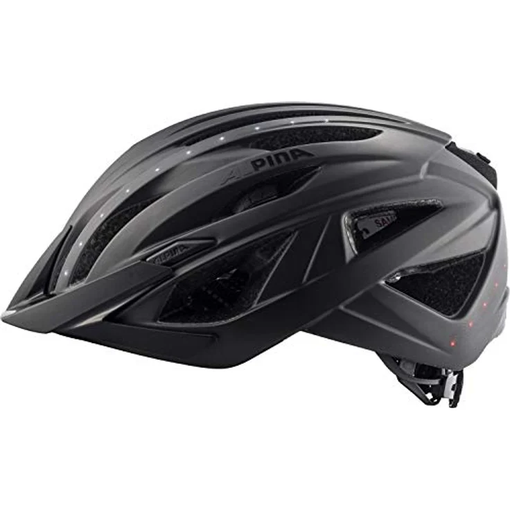 Alpina Haga Led Black Matt, Größe 55 - 59 cm - Fahrradhelm, Farbe Schwarz – Bild 3