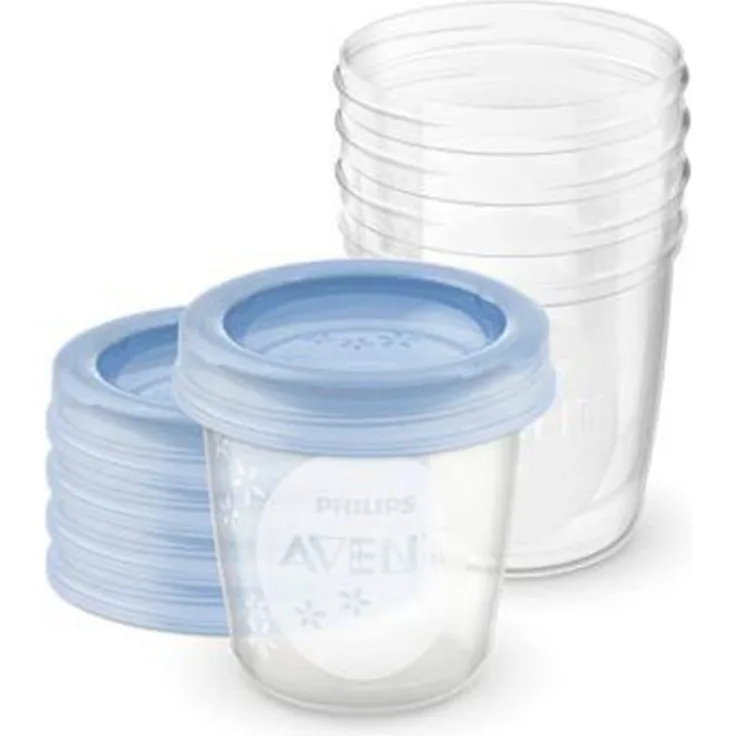 Philips Avent Aufbewahrungsbecher für Muttermilch, 5er Pack (5x 180 ml), SCF619/05, mit Schraubdeckel - Preisvergleich