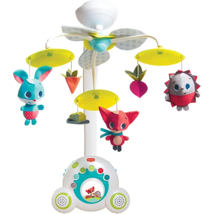 Tiny Love Baby-Mobile, hochwertiges 2-in-1 Musik-Mobile mit 18 wundervollen Melodien und 40 Min. Spieldauer, auch als tragbare Musik-Box nutzbar, Baby-Spieluhr ab der Geburt (0M+), Meadow Days